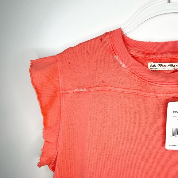 FREE PEOPLE We The Free Warrior Distressed Raw Hem Tee - Picture 8 of 11